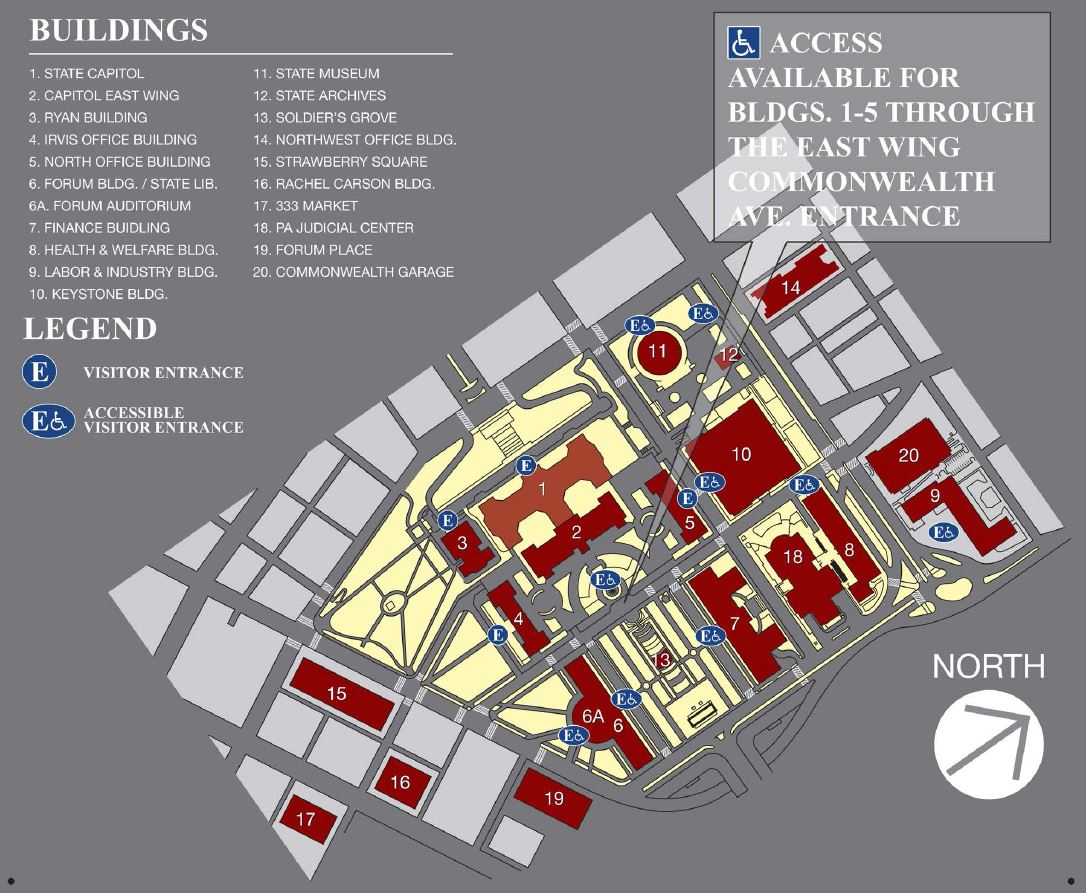 PA Capitol Accessibility Map